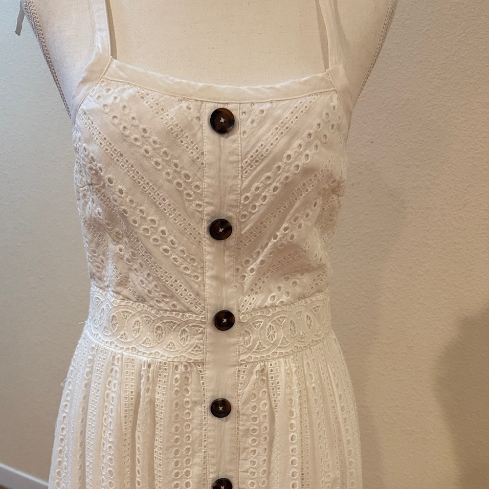 Adelyn Rae Cream Button-Front Maxi Dress - Picture 3 of 6